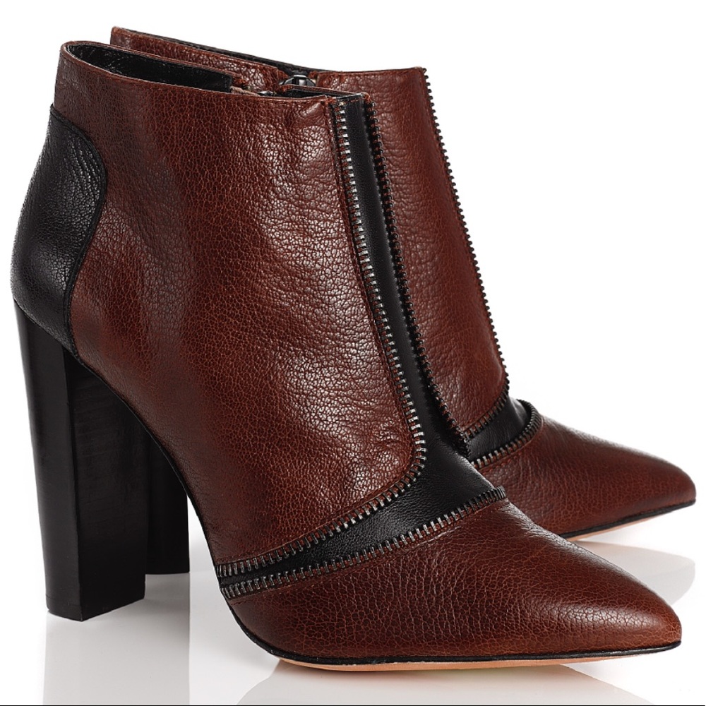 Rebecca Minkoff Two- Tone Zipper Boots/Booties